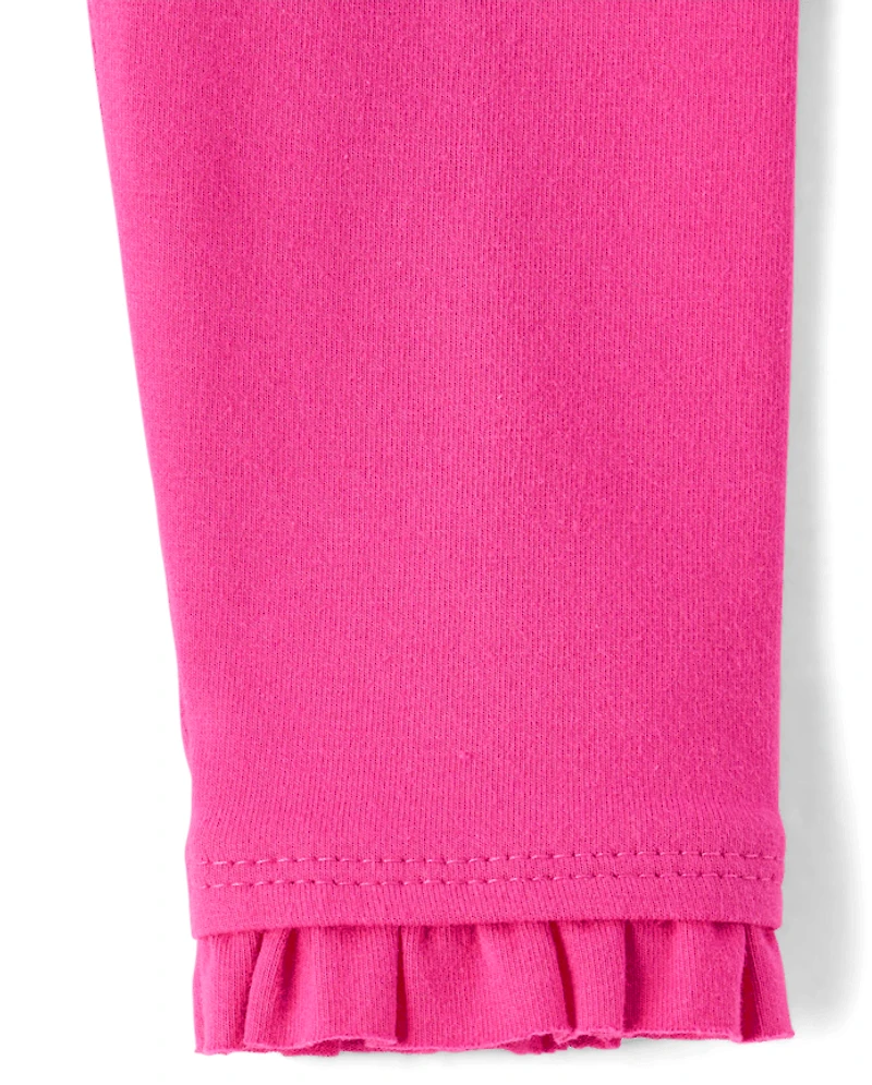 Toddler Girls Heart Bow Peplum 2-Piece Outfit Set