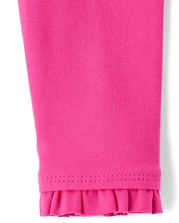 Toddler Girls Heart Bow Peplum 2-Piece Outfit Set