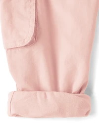 Baby And Toddler Girls Parachute Lined Pull On Cargo Jogger Pants