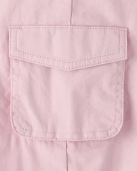 Baby And Toddler Girls Parachute Lined Pull On Cargo Jogger Pants