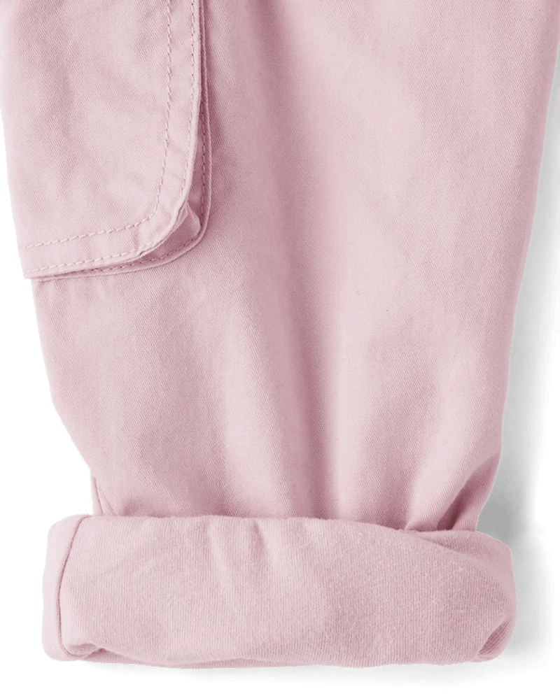 Baby And Toddler Girls Parachute Lined Pull On Cargo Jogger Pants