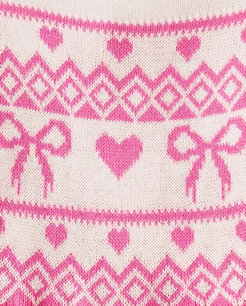 Baby And Toddler Girls Heart Sweater Dress