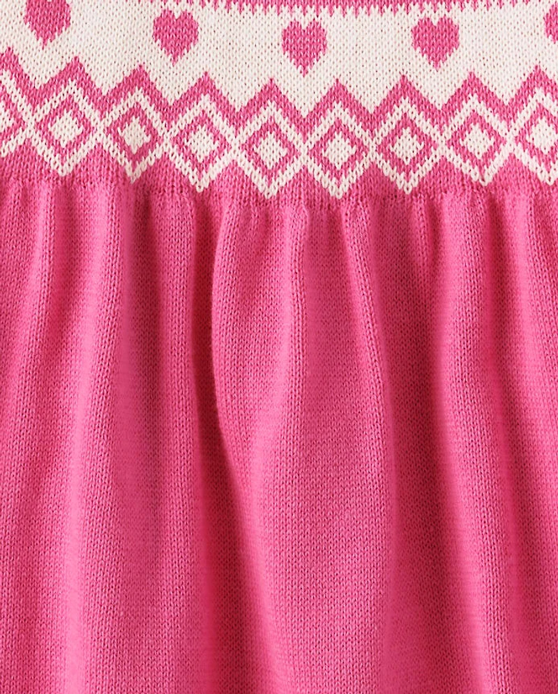 Baby And Toddler Girls Heart Sweater Dress