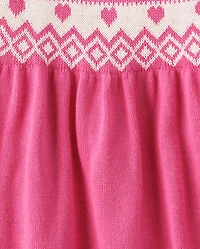 Baby And Toddler Girls Heart Sweater Dress