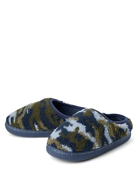 Boys Camo Puff Slipper