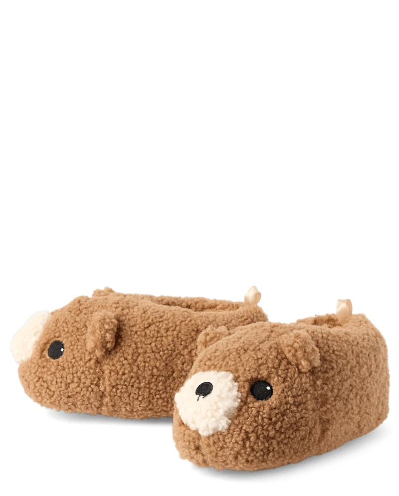 Toddler Boys Bear Slippers