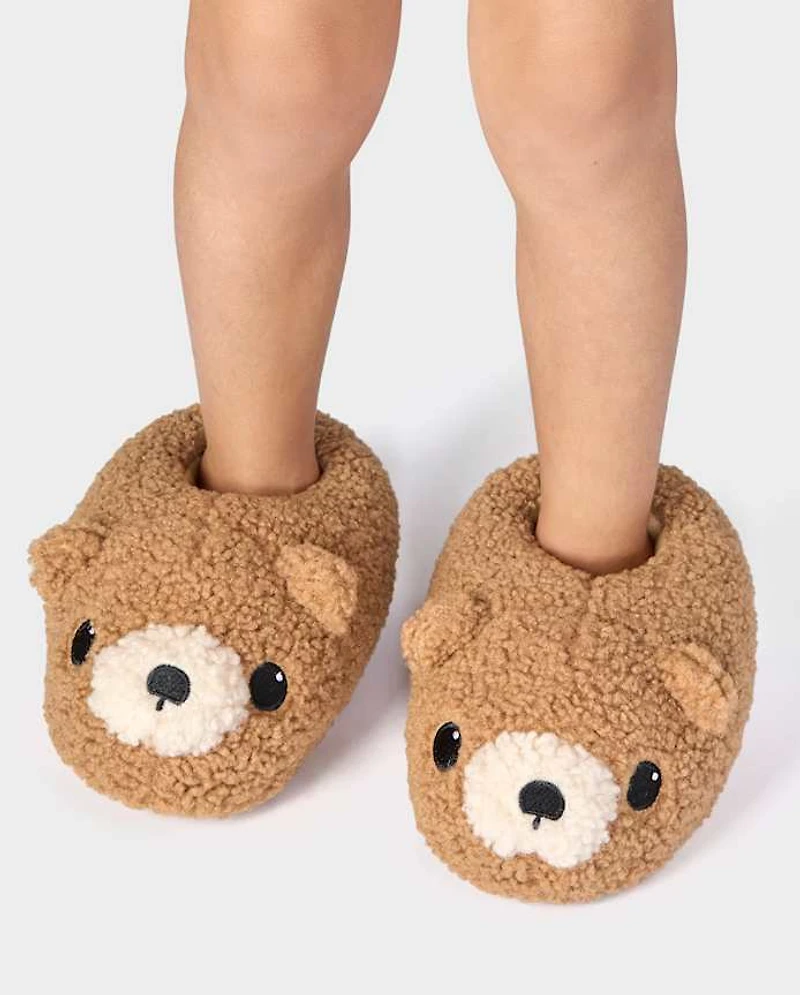 Toddler Boys Bear Slippers