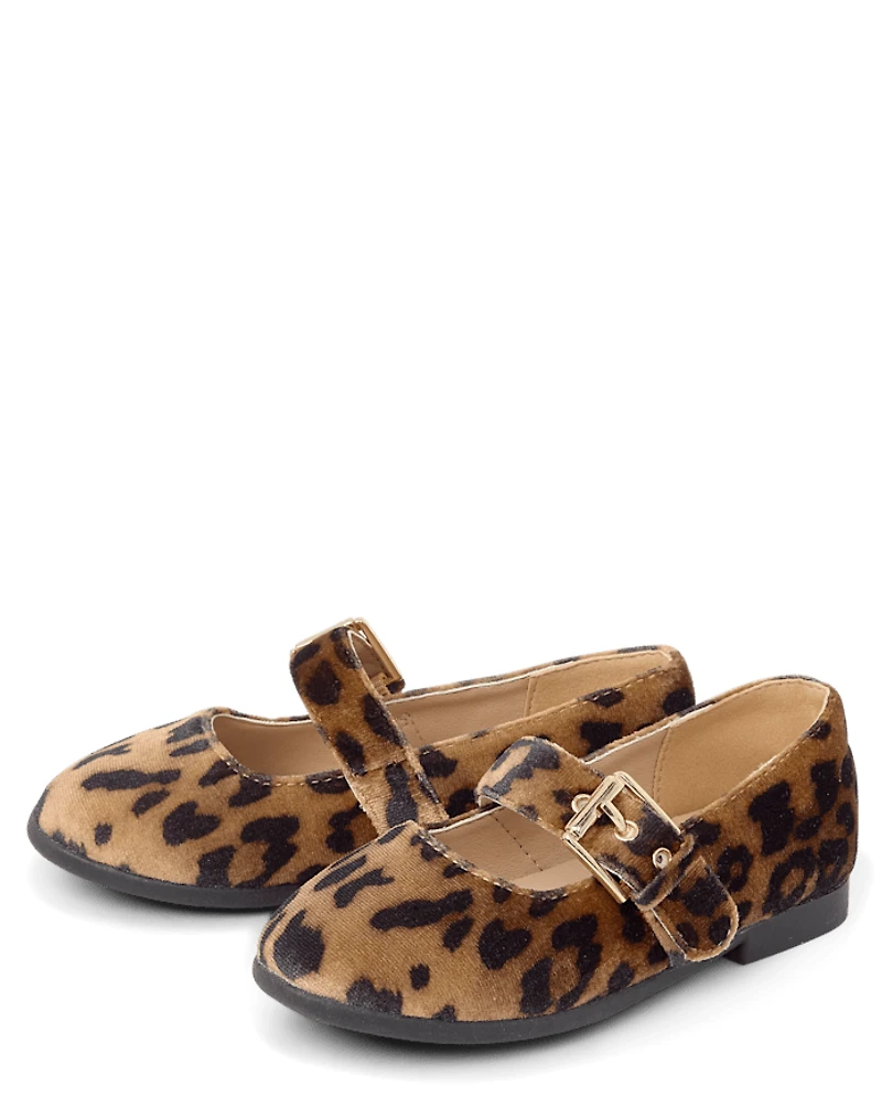 Toddler Girls Leopard Mary Jane Shoes