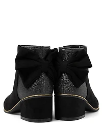 Girls Glitter Bow Booties
