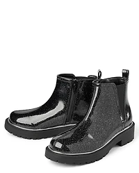 Girls Glitter Chelsea Boots