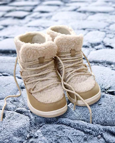Girls Sherpa Bungee Booties