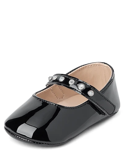 Baby Girls Studded Ballet Flats