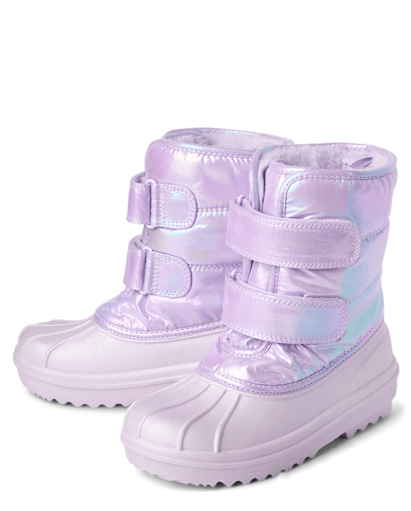 Girls Iridescent All Weather Boots