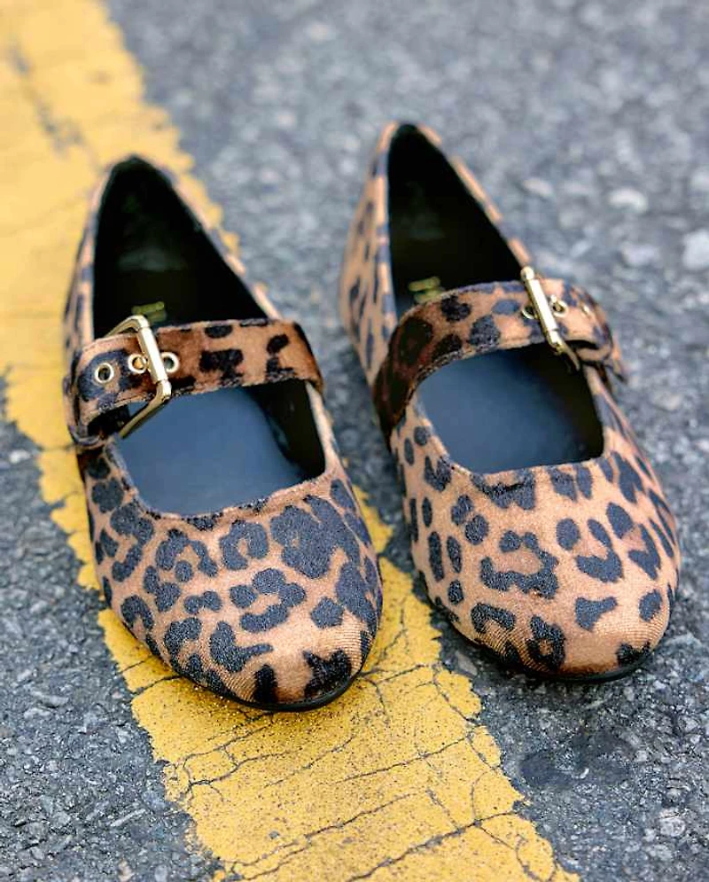 Girls Leopard Mary Jane Shoes