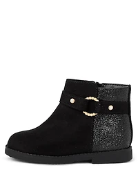 Toddler Girls Faux Pearl Booties