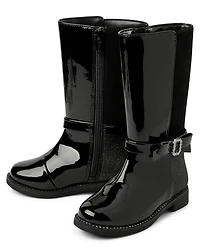 Bottes à nœud en strass pour petites filles