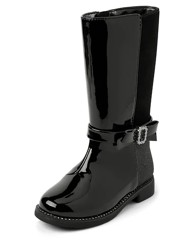 Toddler Girls Rhinestone Bow Boots