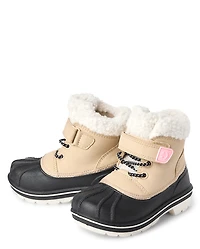 Bottes toutes saisons à blocs de couleurs pour petites filles