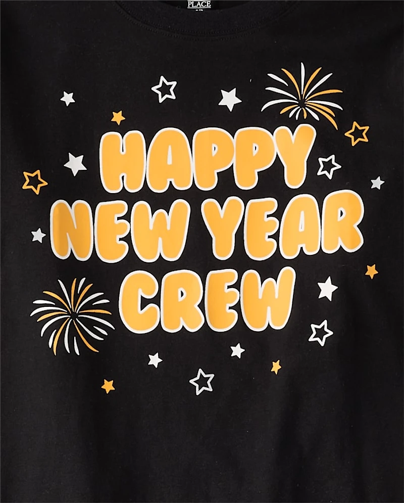 Pyjamas en coton assortis pour toute la famille, motif Nouvel An, adultes