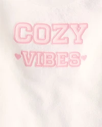 Girls Embroidered Cozy Club Fleece Pajamas