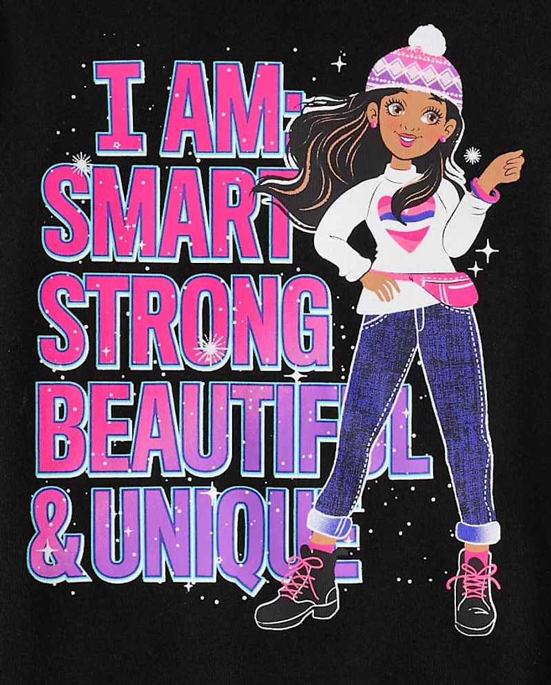 Pyjama en coton ajusté et positif pour filles