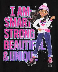 Pyjama en coton ajusté et positif pour filles