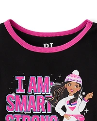 Pyjama en coton ajusté et positif pour filles