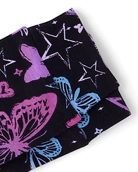 Girls Butterfly Snug Fit Cotton Pajamas