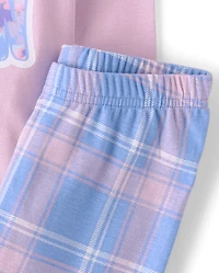 Pyjama en coton ajusté avec bonnet à motif chat pour fille