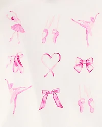 Girls Ballerina Snug Fit Cotton Pajamas