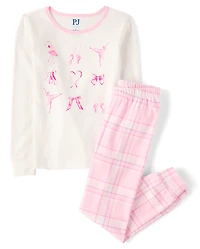 Girls Ballerina Snug Fit Cotton Pajamas