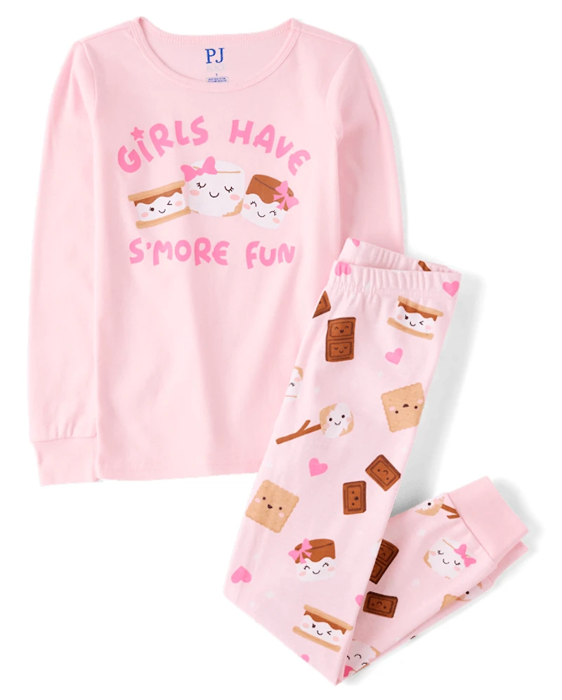 Pyjama en coton ajusté S'more pour filles