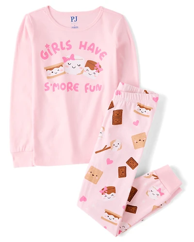 Girls S'more Snug Fit Cotton Pajamas
