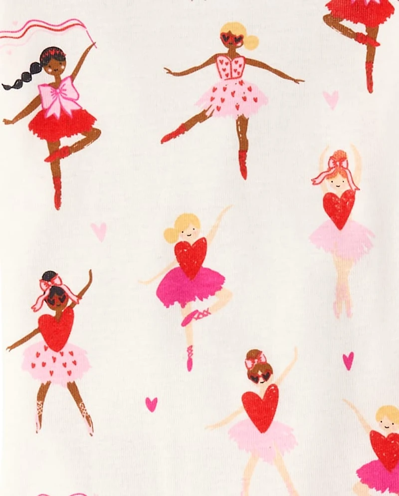 Baby And Toddler Girls Ballerina Snug Fit Cotton Pajamas