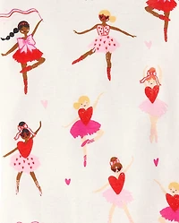 Baby And Toddler Girls Ballerina Snug Fit Cotton Pajamas