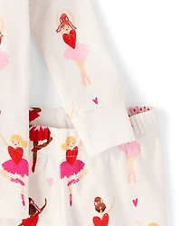 Baby And Toddler Girls Ballerina Snug Fit Cotton Pajamas