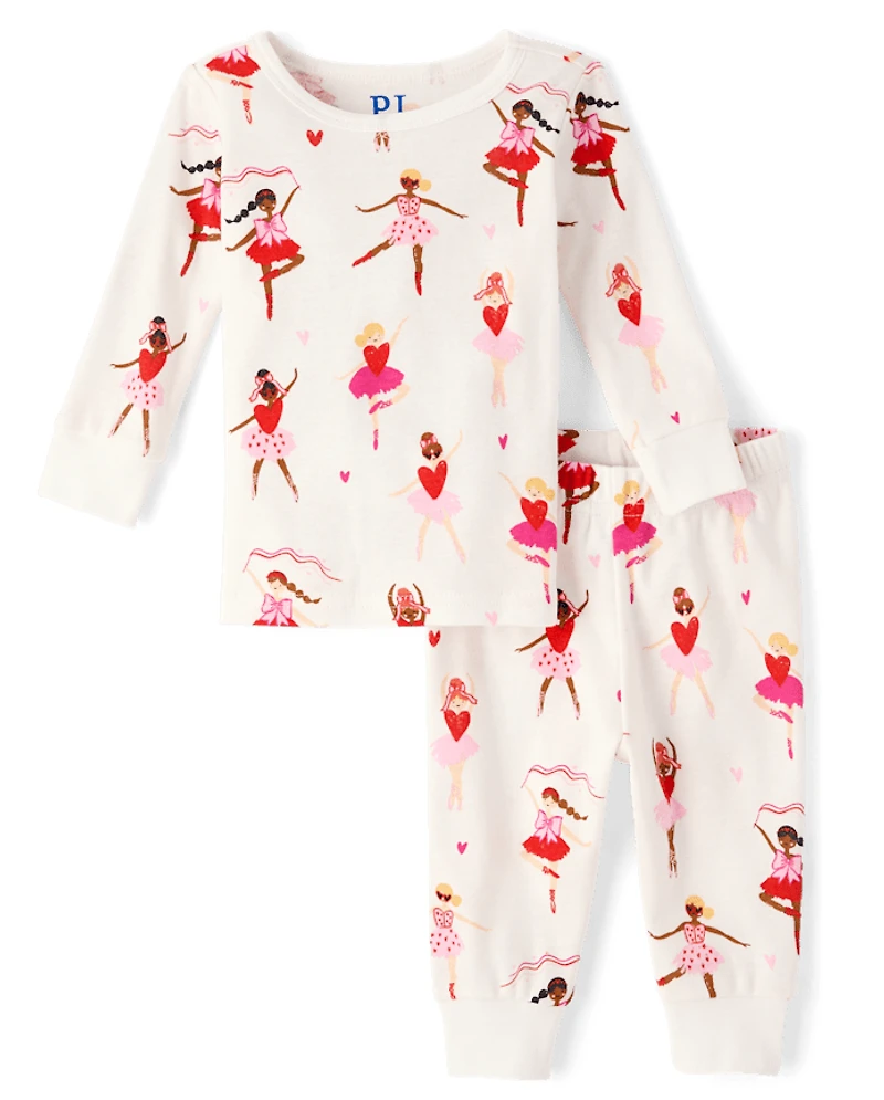 Baby And Toddler Girls Ballerina Snug Fit Cotton Pajamas