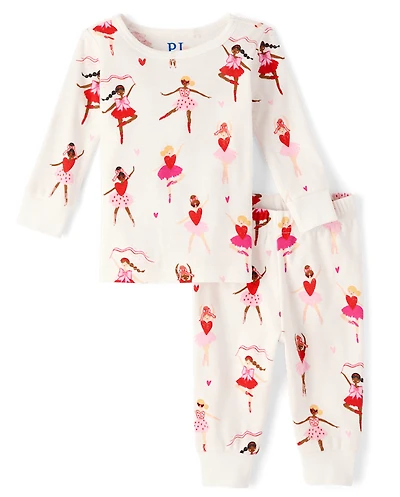 Baby And Toddler Girls Ballerina Snug Fit Cotton Pajamas
