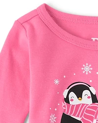 Baby And Toddler Girls Penguin Snug Fit Cotton Pajamas