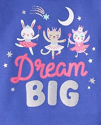 Pyjama en coton ajusté à motifs de ballerines pour bébés et petites filles