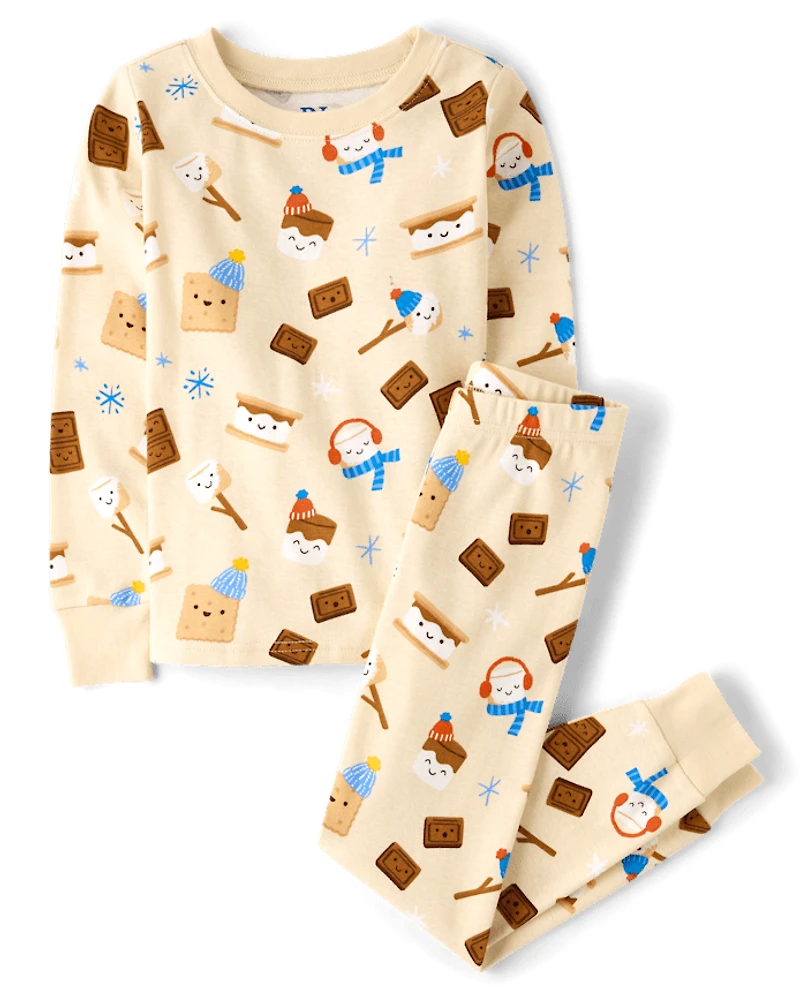 Pyjama en coton ajusté S'mores pour garçon