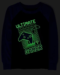 Boys Glow Gamer Snug Fit Cotton Pajamas