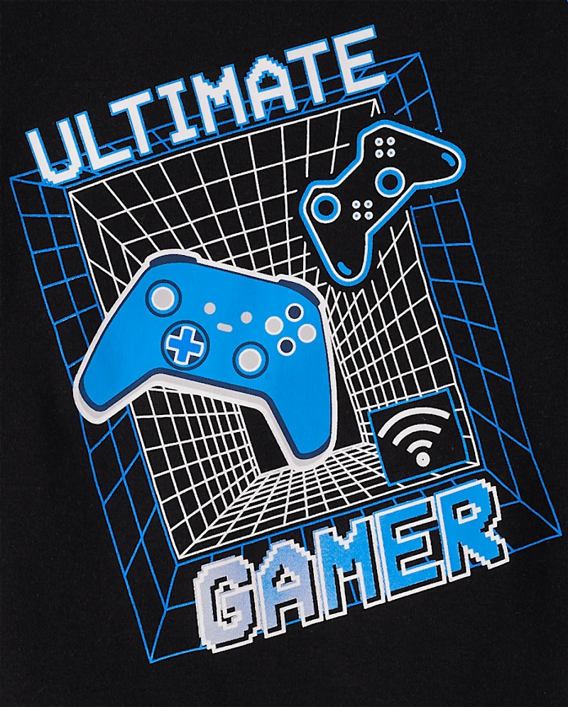 Boys Glow Gamer Snug Fit Cotton Pajamas