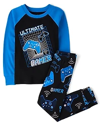 Boys Glow Gamer Snug Fit Cotton Pajamas