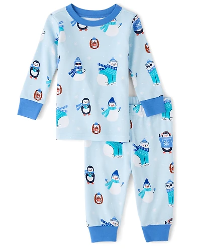 Baby And Toddler Boys Winter Animal Snug Fit Cotton Pajamas