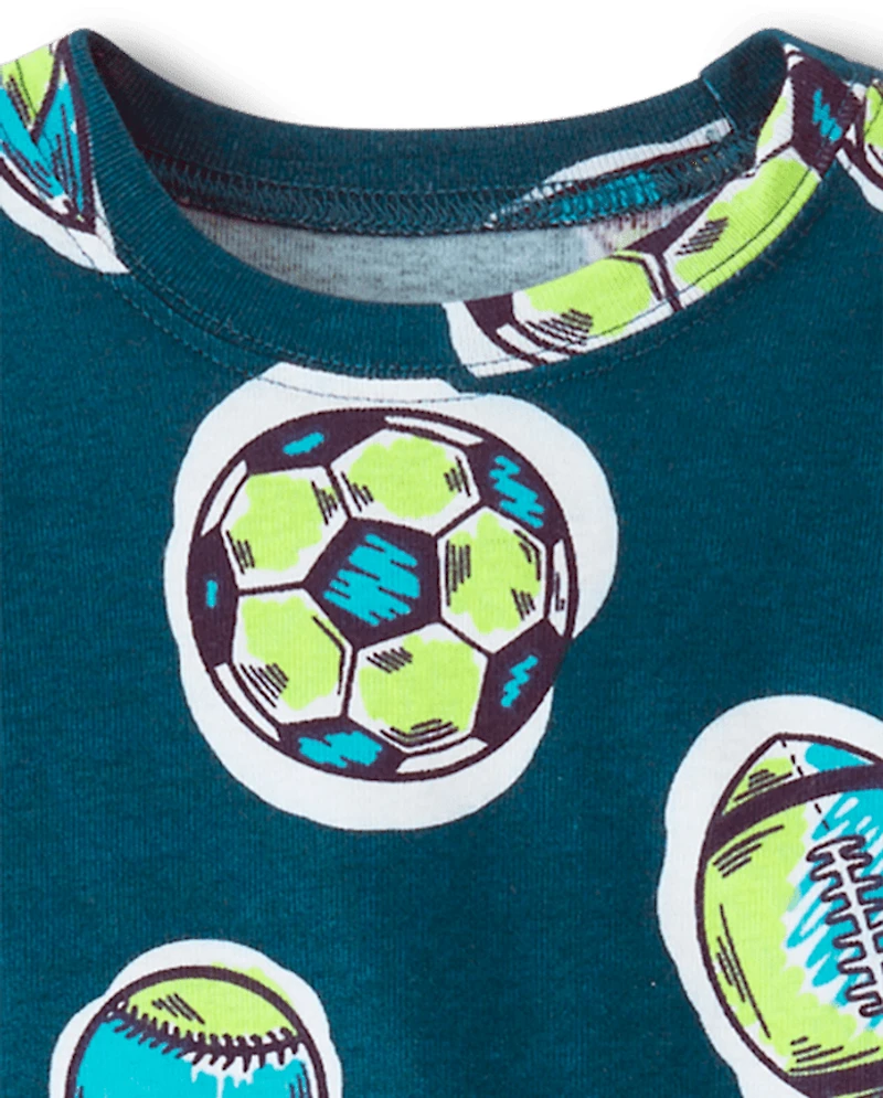 Baby And Toddler Boys Sports Snug Fit Cotton Pajamas