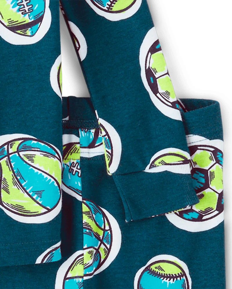 Baby And Toddler Boys Sports Snug Fit Cotton Pajamas