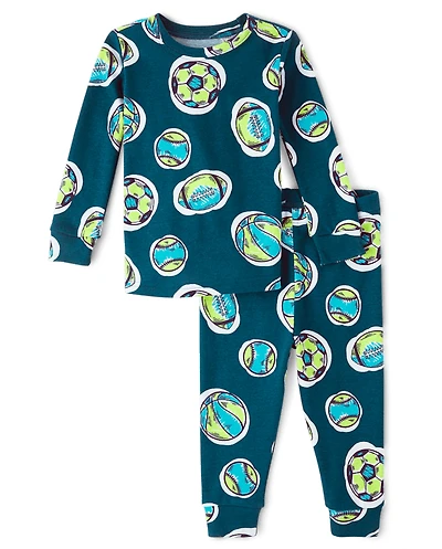 Baby And Toddler Boys Sports Snug Fit Cotton Pajamas
