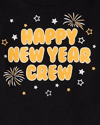 Pyjamas en coton assortis pour enfants, motif lumineux le Nouvel An