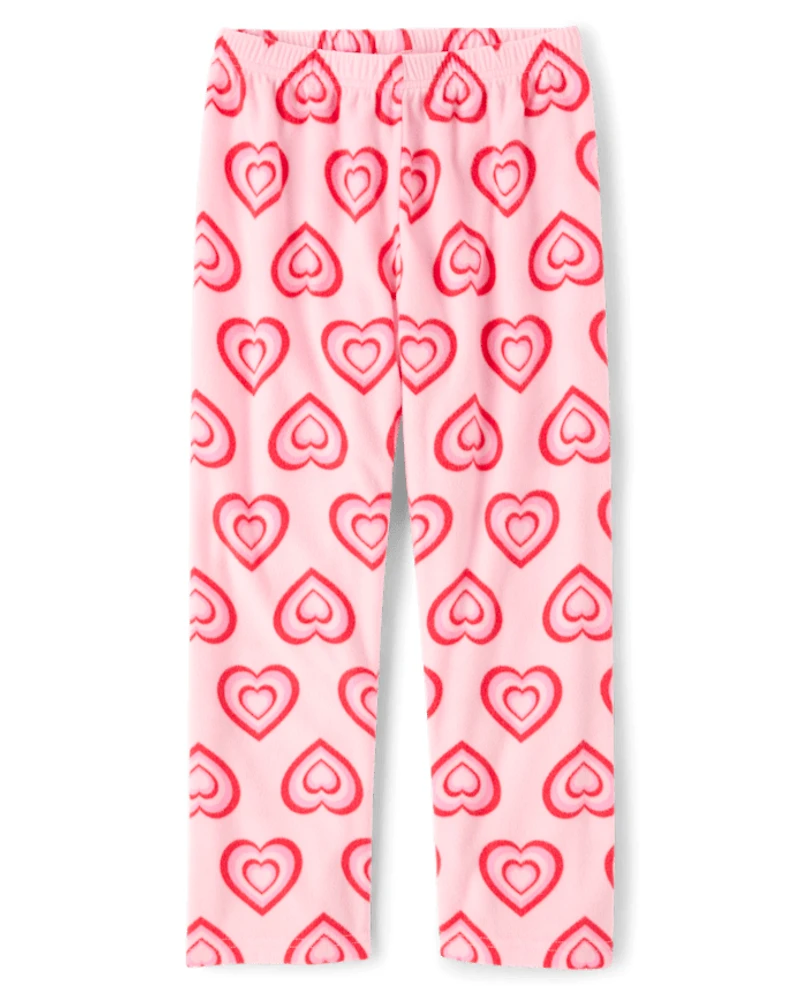 Girls Heart Microfleece Pajama Pants